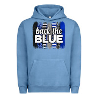 Pigment Pebble Blue Back the blue brushstrokes Urban Hoodie - Neo Western