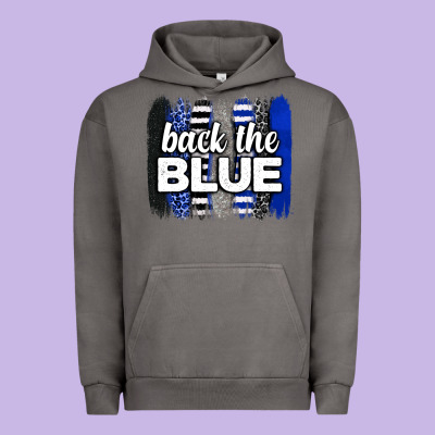 Back The Blue Brushstrokes Urban Hoodie Designed By Neo Western