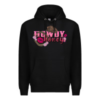 Black howdy honey valentine's day Premium Hoodie - FaDigitalArtStudio