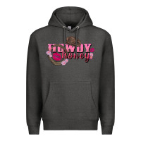 Charcoal Heather howdy honey valentine's day Premium Hoodie - FaDigitalArtStudio