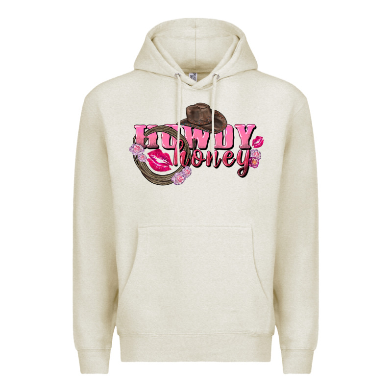 Howdy Honey Valentine's Day Premium Hoodie by FaDigitalArtStudio | Teevron