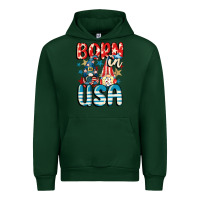 Forest Green Born in USA gnomes 4th of July Urban Hoodie - CowGirlArtShop
