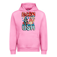 Fuchsia Pink Born in USA gnomes 4th of July Urban Hoodie - CowGirlArtShop