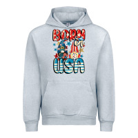 Heather Grey Born in USA gnomes 4th of July Urban Hoodie - CowGirlArtShop