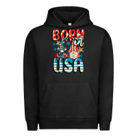 Pigment Black Born in USA gnomes 4th of July Urban Hoodie - CowGirlArtShop