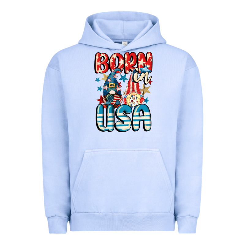 Born In Usa Gnomes 4th Of July Urban Hoodie by CowGirlArtShop | Teevron