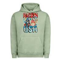 Pigment Oil Green Born in USA gnomes 4th of July Urban Hoodie - CowGirlArtShop