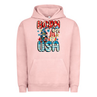 Pigment Salmon Born in USA gnomes 4th of July Urban Hoodie - CowGirlArtShop
