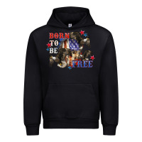 Black Born to be free 4th of july Urban Hoodie - CowGirlArtShop
