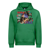 Emerald Born to be free 4th of july Urban Hoodie - CowGirlArtShop