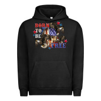 Pigment Black Born to be free 4th of july Urban Hoodie - CowGirlArtShop