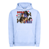 Pigment Grape Ice Born to be free 4th of july Urban Hoodie - CowGirlArtShop