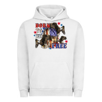Pigment Lunar Rock Born to be free 4th of july Urban Hoodie - CowGirlArtShop
