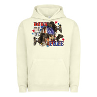 Pigment Pistachio Born to be free 4th of july Urban Hoodie - CowGirlArtShop
