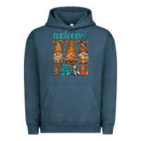 Pigment Midnight Navy welcome fall gnome Urban Hoodie - HRA Design Shop