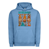 Pigment Pebble Blue welcome fall gnome Urban Hoodie - HRA Design Shop