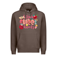 Coffee i teach sweet hearts valentine's day teacher Premium Hoodie - FaDigitalArtStudio