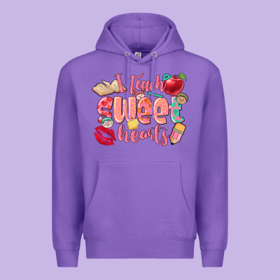 I Teach Sweet Hearts Valentine's Day Teacher Premium Hoodie Designed By Fadigitalartstudio