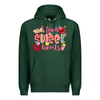 Sports Green i teach sweet hearts valentine's day teacher Premium Hoodie - FaDigitalArtStudio