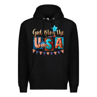 Black God bless the USA 4th of july Premium Hoodie - CowGirlArtShop
