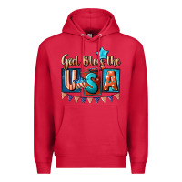 Cardinal God bless the USA 4th of july Premium Hoodie - CowGirlArtShop