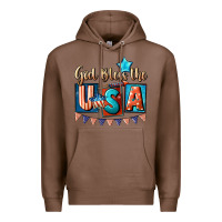 Chestnut God bless the USA 4th of july Premium Hoodie - CowGirlArtShop
