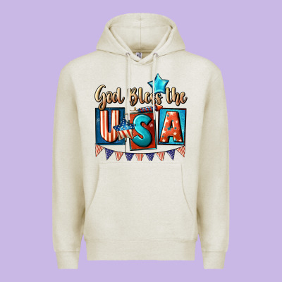 God Bless The Usa 4th Of July Premium Hoodie Designed By Cowgirlartshop