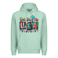 Seafoam God bless the USA 4th of july Premium Hoodie - CowGirlArtShop