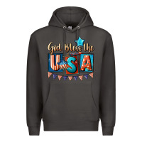 Smoke God bless the USA 4th of july Premium Hoodie - CowGirlArtShop