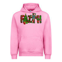 Fuchsia Pink christmas faith with cross Urban Hoodie - CowhideDigitalArt