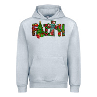 Heather Grey christmas faith with cross Urban Hoodie - CowhideDigitalArt