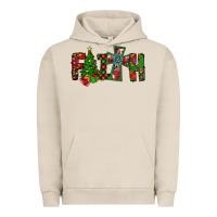 Pigment French Oak christmas faith with cross Urban Hoodie - CowhideDigitalArt