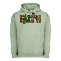 Pigment Oil Green christmas faith with cross Urban Hoodie - CowhideDigitalArt