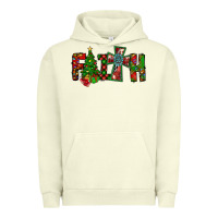 Pigment Pistachio christmas faith with cross Urban Hoodie - CowhideDigitalArt
