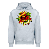 Heather Grey black lives matter sunflower Urban Hoodie - HRA Design Shop