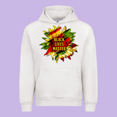 Black Lives Matter Sunflower Urban Hoodie Designed By Hra Design Shop