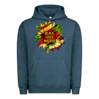 Pigment Midnight Navy black lives matter sunflower Urban Hoodie - HRA Design Shop