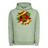 Pigment Oil Green black lives matter sunflower Urban Hoodie - HRA Design Shop