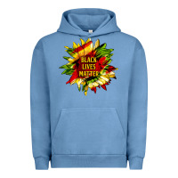 Pigment Pebble Blue black lives matter sunflower Urban Hoodie - HRA Design Shop