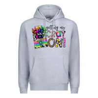 Heather Grey getting my cray on Premium Hoodie - CowhideDigitalArt