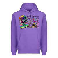 Purple getting my cray on Premium Hoodie - CowhideDigitalArt