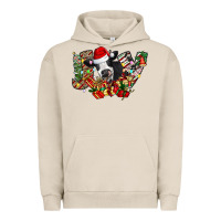 Pigment French Oak Christmas Joy Cow Urban Hoodie - CowhideDigitalArt