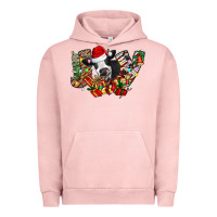 Pigment Salmon Christmas Joy Cow Urban Hoodie - CowhideDigitalArt