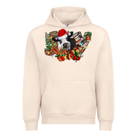 Sandshell Christmas Joy Cow Urban Hoodie - CowhideDigitalArt