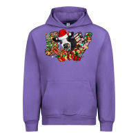 Tulip Christmas Joy Cow Urban Hoodie - CowhideDigitalArt