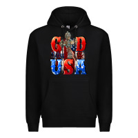 Black God bless the USA  4th of july Premium Hoodie - CowGirlArtShop