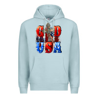 Blue Mist God bless the USA  4th of july Premium Hoodie - CowGirlArtShop