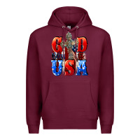 Burgundy God bless the USA  4th of july Premium Hoodie - CowGirlArtShop