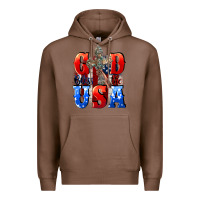 Chestnut God bless the USA  4th of july Premium Hoodie - CowGirlArtShop
