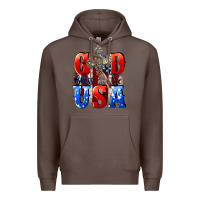 Coffee God bless the USA  4th of july Premium Hoodie - CowGirlArtShop